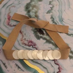 Suede & Mother-of-pearl Choker